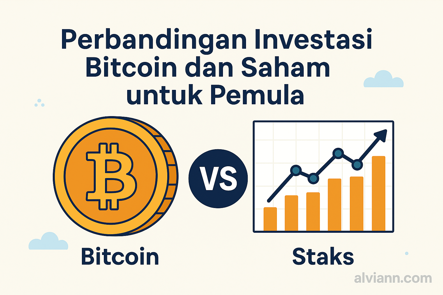 perbandingan investasi Bitcoin dan saham